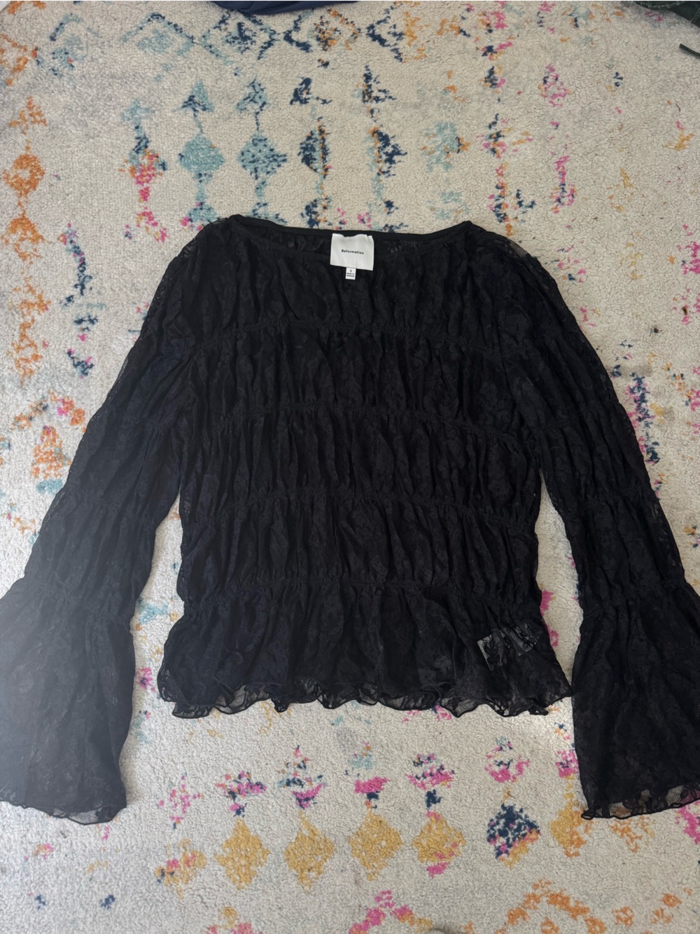 Reformation Lace Synced Blouse